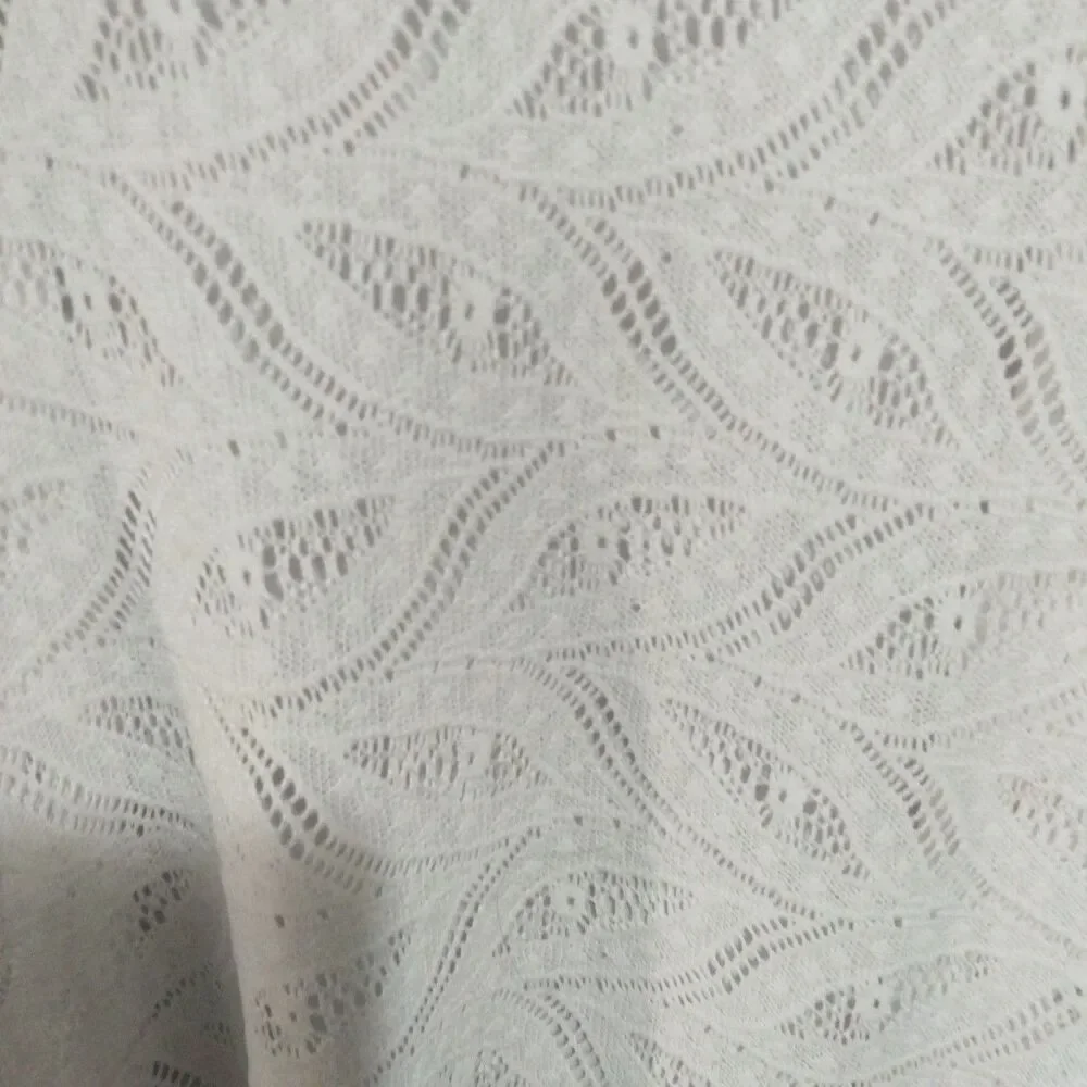 Cactus Size S Crochet White Cardigan With Lace. - Picture 9 of 12